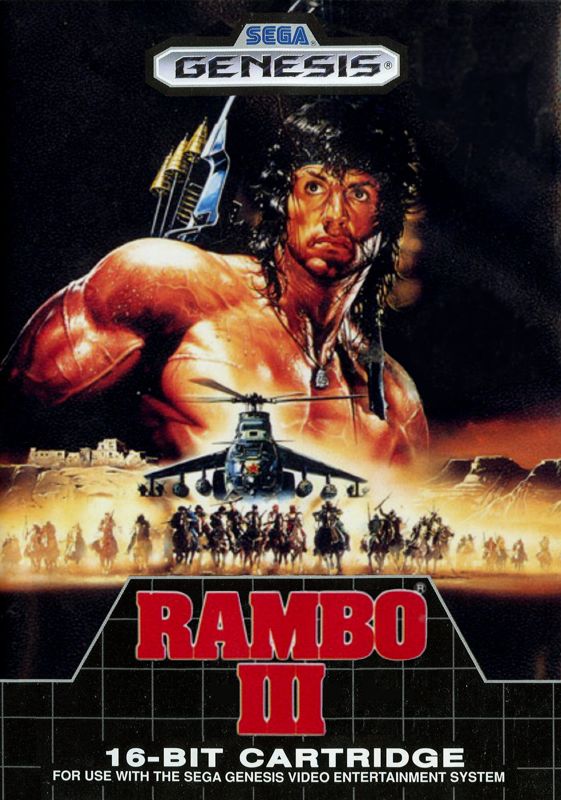 Rambo III box art for Sega Genesis